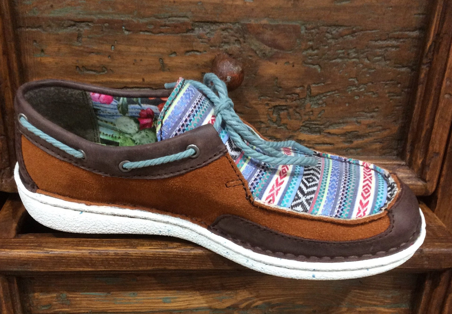 Justin Easy Rider Chocolate Leather Boat Shoe