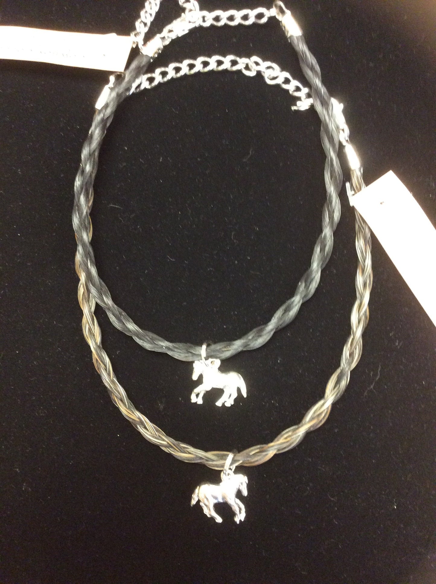 Youth Horse Hair Necklace with Horse Charm