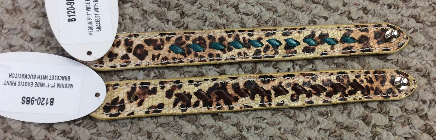 Leather Bracelets with Stitching