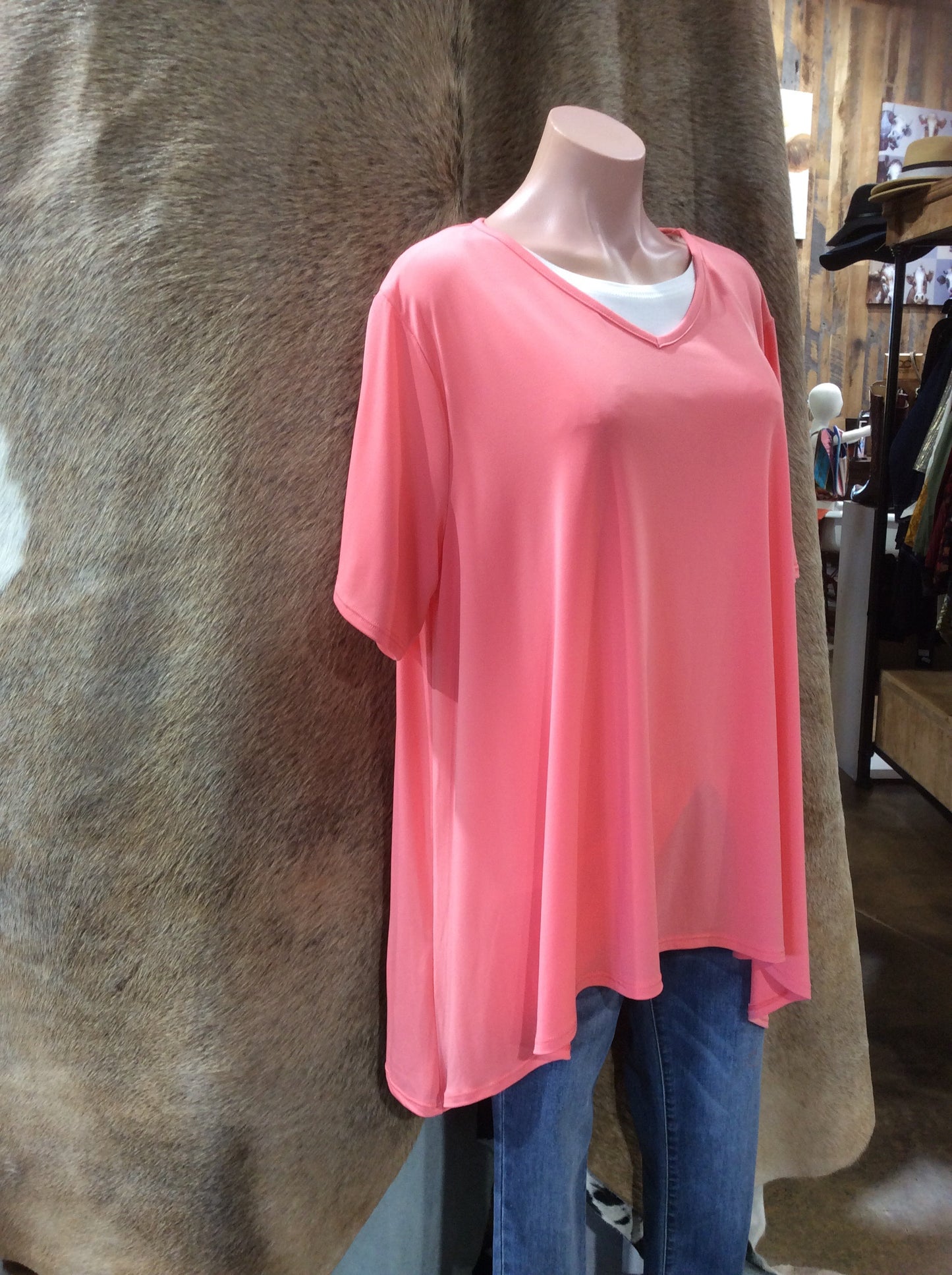 Hi- Lo Tops in Pink and in Sage