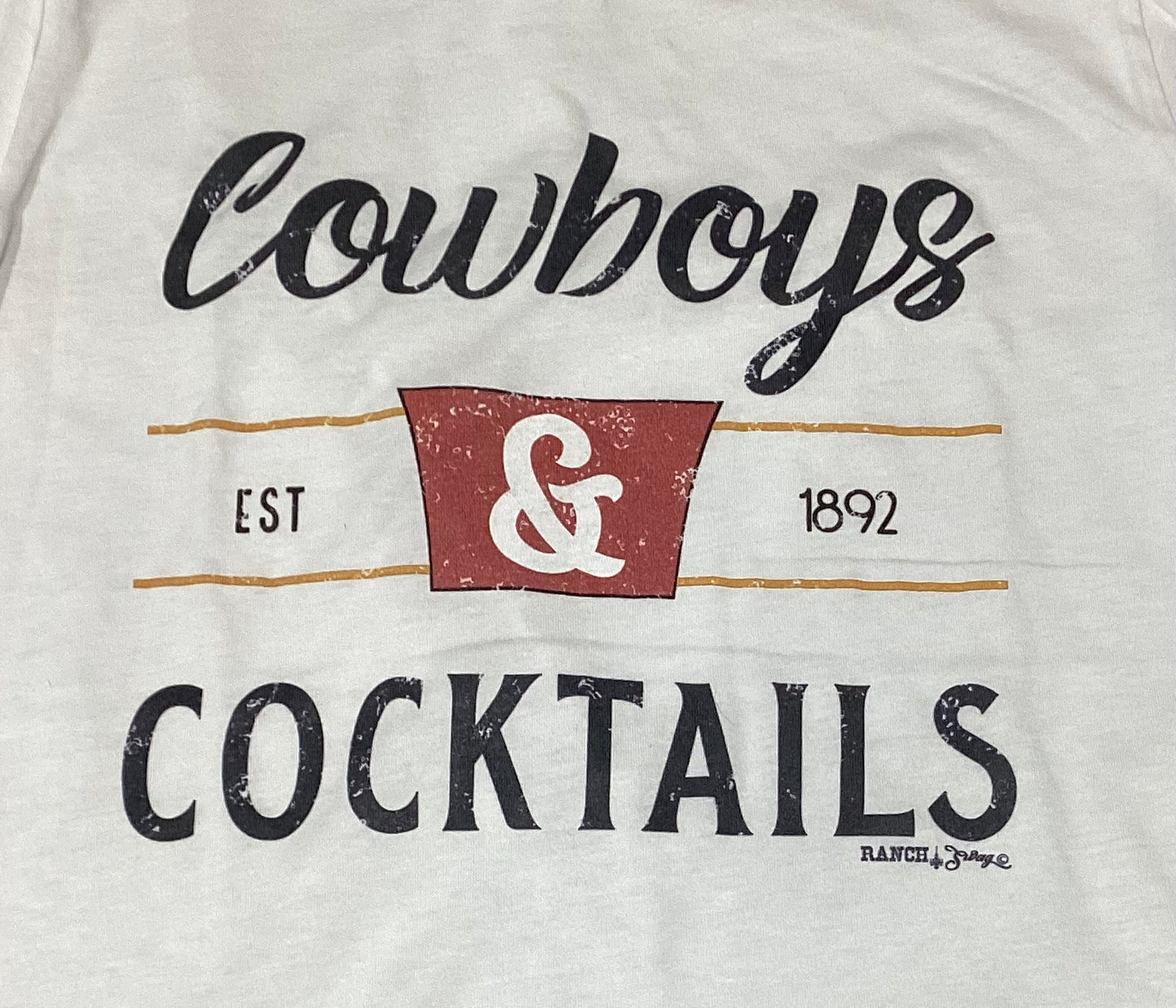 Cowboys & Cocktails V-NECK Tee Shirt