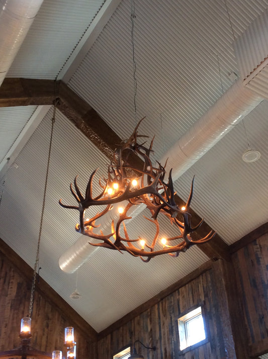 Elk Bell Shaped Chandelier