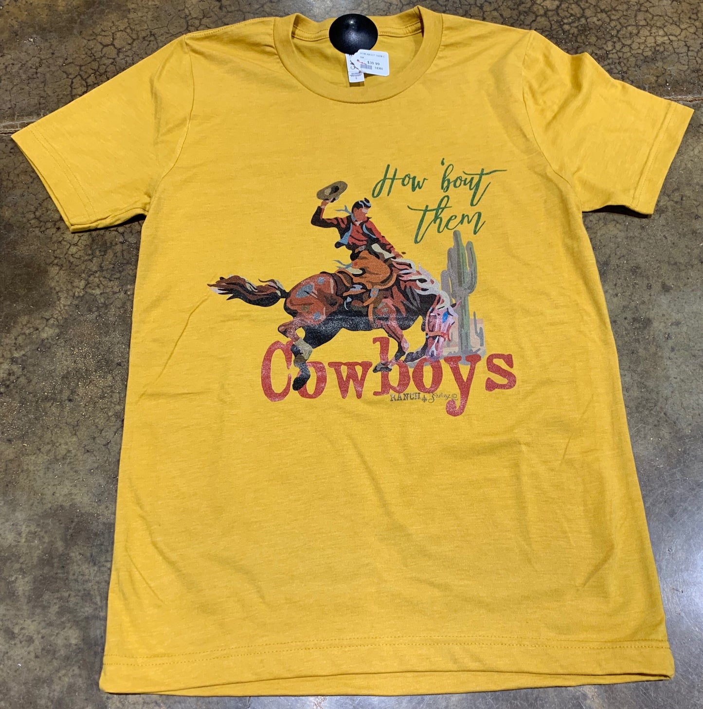 HOW ABOUT THEM COWBOYS? Tee Shirt in Mustard