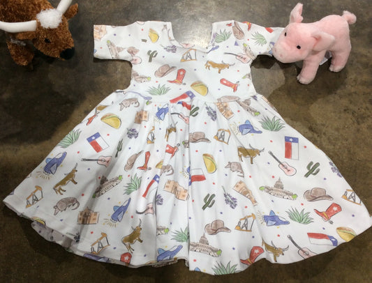 Texas Kids Organic Cotton Twirl Dress