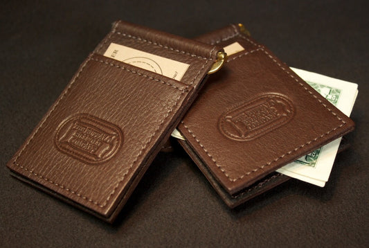 Buffalo Leather Money Clip Card Holder