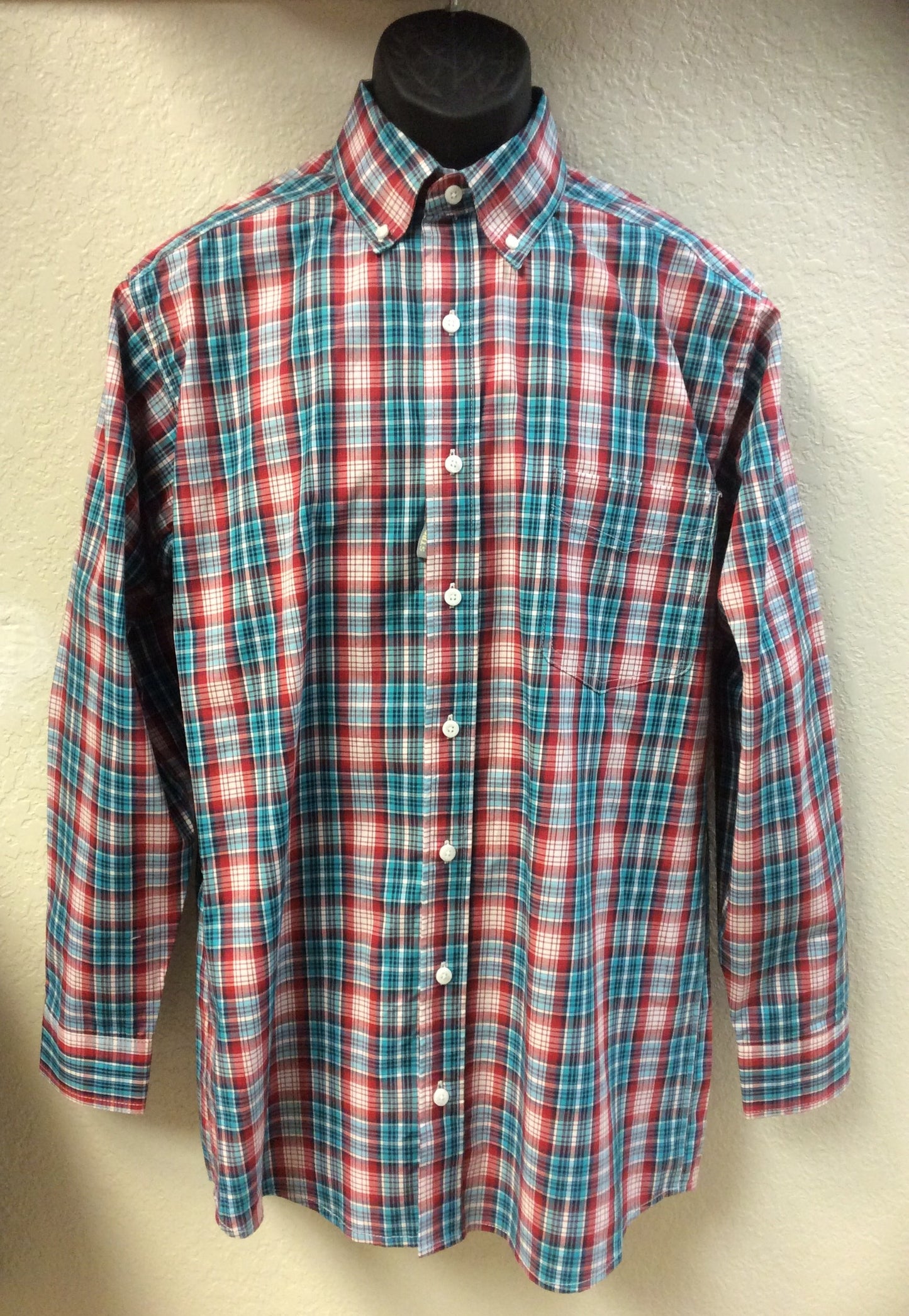 PanHandle Slim Button Down in a Red Plaid