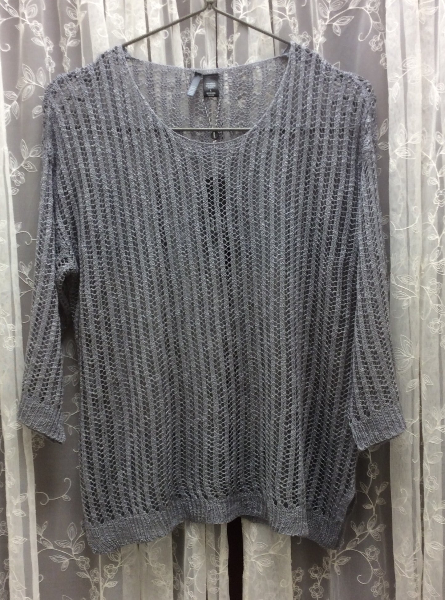 Grey Mesh Sweater