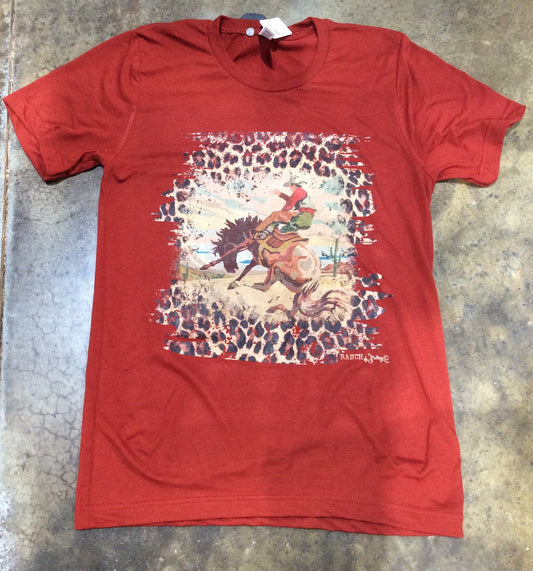 Leopard Bronc Tee Shirt