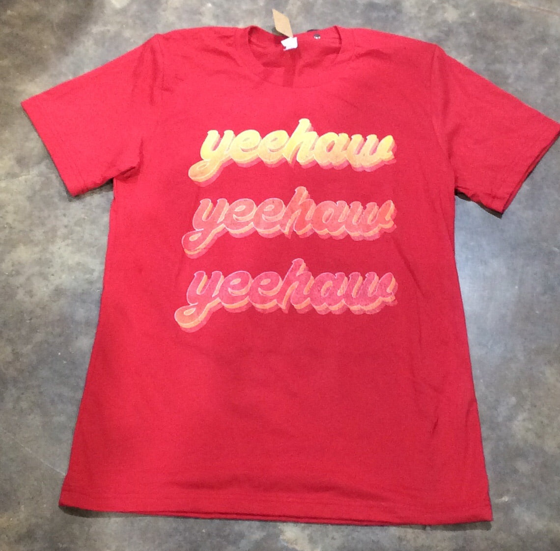YEE HAW REPEAT in RED