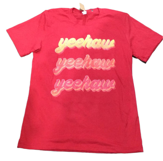 Yee Haw Tee Shirt in Red