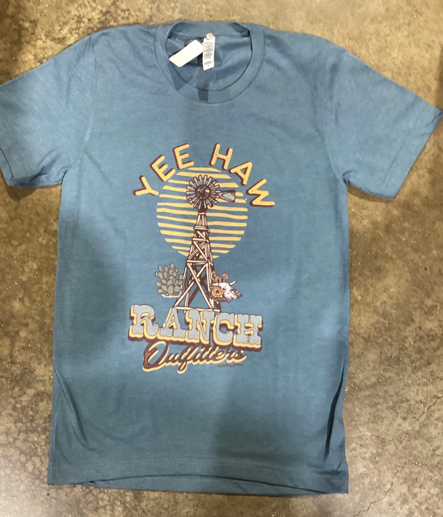 RANCH WATER - YEE HAW RANCH OUTFITTERS TEE SHIRT - SLATE