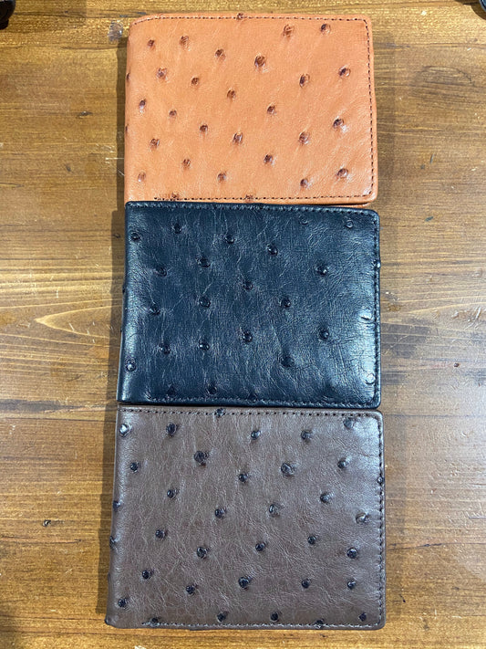 Ostrich bifold wallet