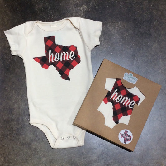Organic Texas Buffalo Plaid Bodysuit