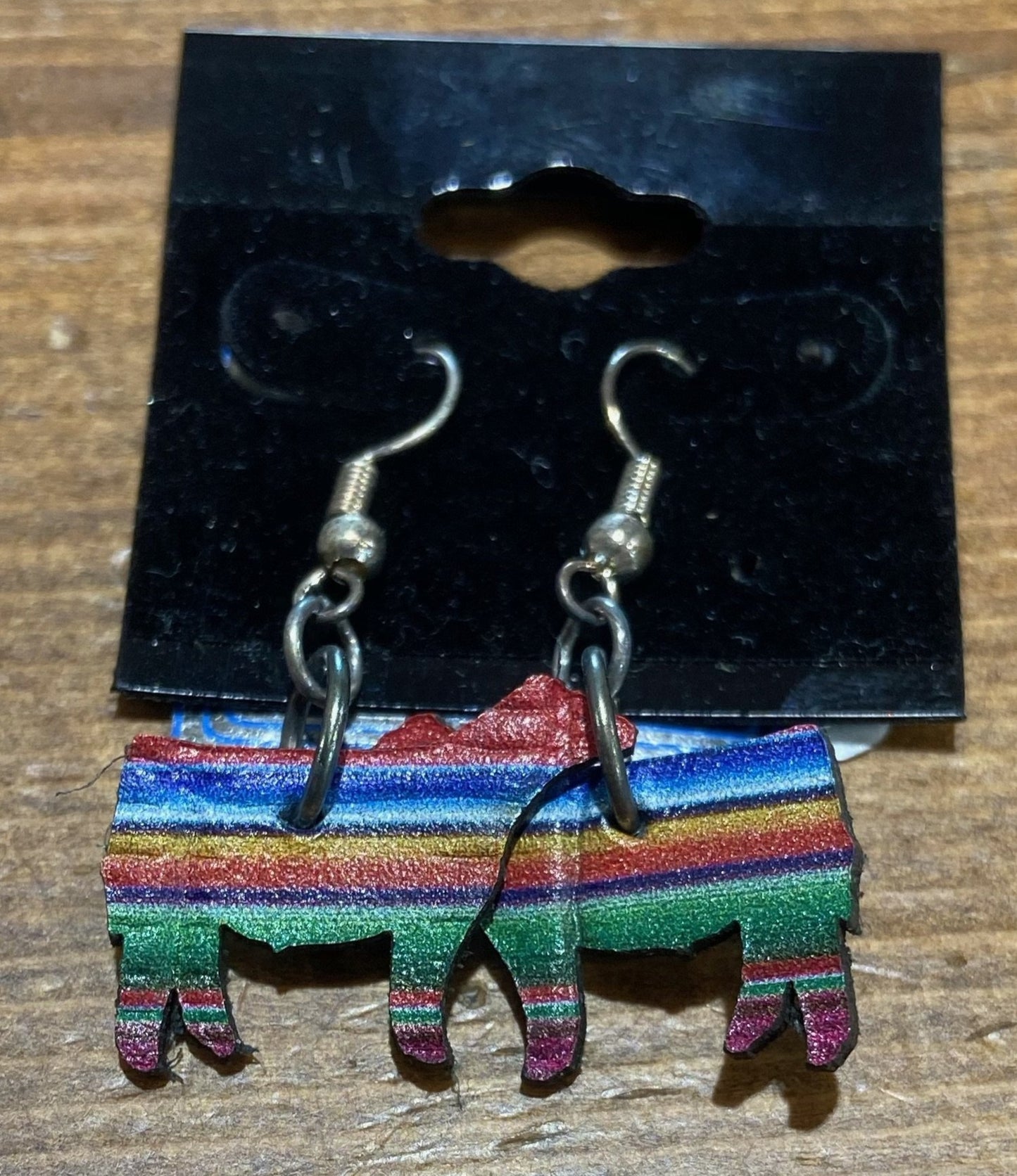 Assorted leather Livestock Earrings