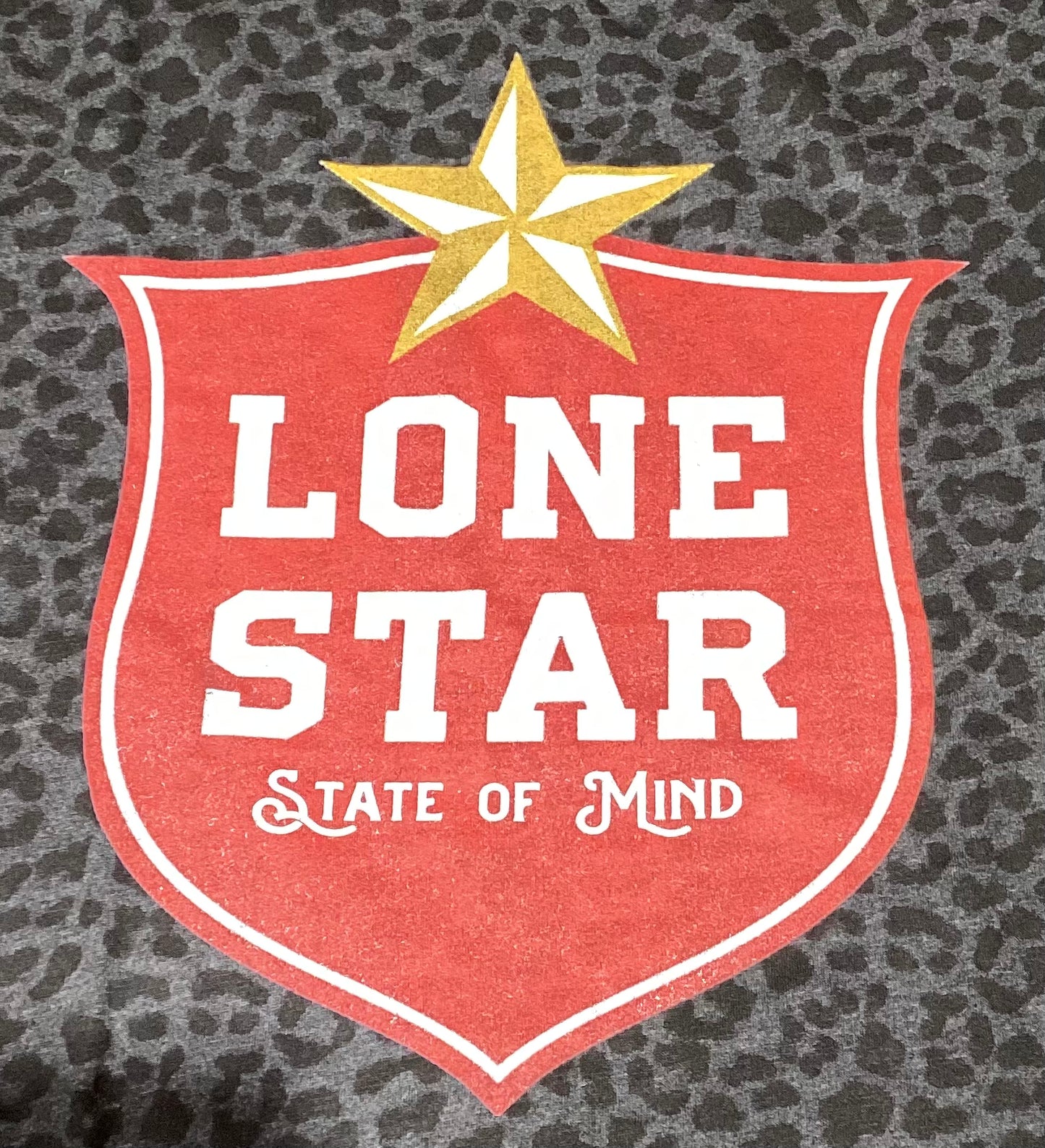 LONE STAR STATE OF MIND TEE SHIRT - LEOPARD