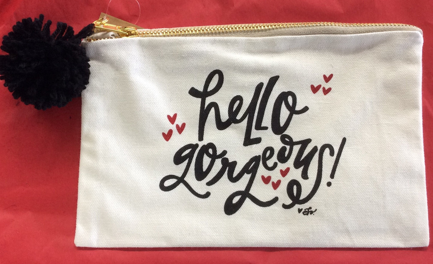 Canvas Cosmetic Bag "Hello Gorgeous"