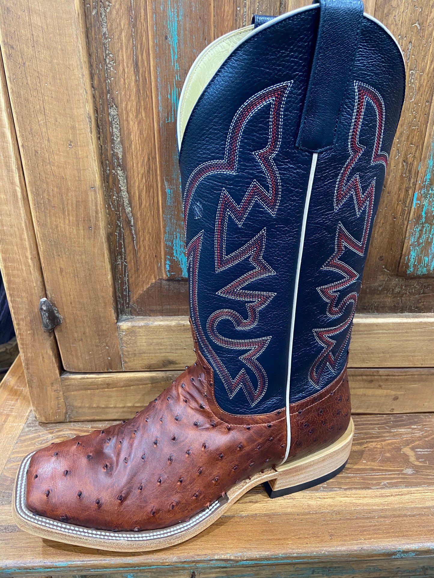 HORSE POWER TOP HAND BRANDY LUX OSTRICH MEN'S BOOTS