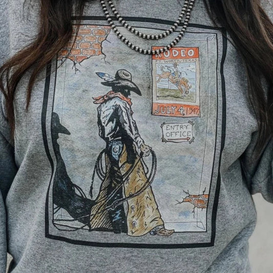 LET'S RODEO KIDS WESTERN GRAPHIC TEE