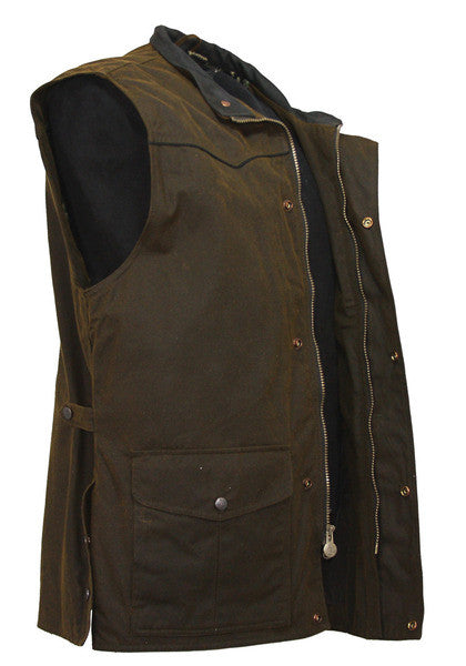 Outback Trading Co. Magnum Oilskin Vest in Bronze