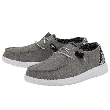HEY DUDE WENDY YOUTH CHAMBRAY ONYX LADIES SHOES