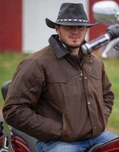 Outback Trading Co. Trailblazer Oilskin Jacket in Bronze