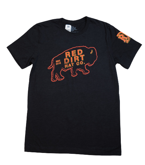 RED DIRT HAT CO NEON BUFFALO TEE SHIRT