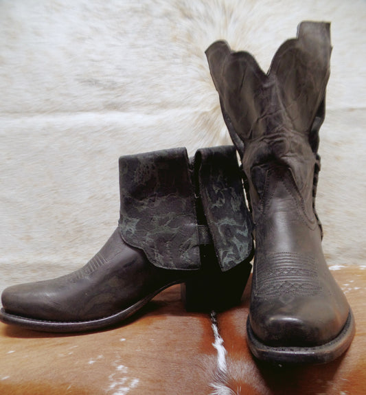 Sonora "Cassidy" Charcoal Shorty Boots