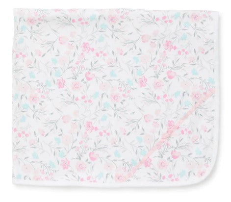 WATERCOLOR ROSE RECEIVING BLANKET